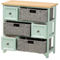Baxton Studio Valtina Oak Brown and Mint Green 3-Drawer Storage Unit with Baskets - Image 2 of 5