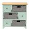 Baxton Studio Valtina Oak Brown and Mint Green 3-Drawer Storage Unit with Baskets - Image 3 of 5