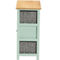 Baxton Studio Valtina Oak Brown and Mint Green 3-Drawer Storage Unit with Baskets - Image 4 of 5
