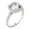 Charles & Colvard 2.88cttw Moissanite Cushion Halo Ring in 14k White Gold - Image 2 of 5