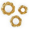 Two's Company Set of 3 Golden Fleur Wall Decor - Image 1 of 3