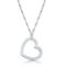 Bella Silver, Sterling Silver Open Heart Necklace - Image 1 of 2