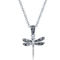 Bella Silver, Sterling Silver Oxidized Small Dragonfly Pendant Necklace w/Chain - Image 1 of 2