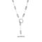 Bella Silver, Sterling Silver, Designed Paperclip Toggle Necklace - Image 1 of 2