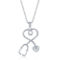 Bella Silver, Sterling Silver Heart Stethoscope Pendant Necklace - Image 1 of 2