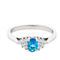 Traditions Jewelry Company Sterling Silver Oval Cut Blue Topaz Ring - Image 1 of 2