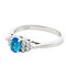 Traditions Jewelry Company Sterling Silver Oval Cut Blue Topaz Ring - Image 2 of 2