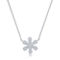 Diamonds D'Argento  Sterling Silver Flower Diamond Necklace - (74 Stones) - Image 1 of 3
