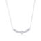 Diamonds D'Argento Sterling Silver Round Curved Bar Diamond Necklace (50 Stones) - Image 1 of 3