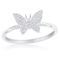 Diamonds D'Argento Sterling Silver Butterfly Diamond Ring - (43 Stones) - Image 1 of 2