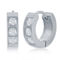Metallo Stainless Steel 13mm Huggie Hoop CZ Earrings - Image 1 of 2