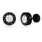 Metallo  Stainless Steel CZ Stud Roman Numberals Earrings - Black Plated - Image 1 of 2