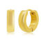 Metallo Stainless Steel 13mm Polished Huggie Hoop Earrings - Gold Plated - Image 1 of 2