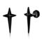 Metallo Stainless Steel Cross Style Earrings - Black Plated - Image 1 of 2