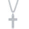 Metallo Stainless Steel Polished CZ Cross Necklace - Image 1 of 3
