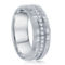Polished Silver CZ Eternity Tungsten Band Ring - Image 2 of 3