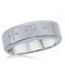 Brushed & Polished Cross Tungsten Ring - Image 1 of 3