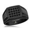 Stainless Steel Black CZ Square Ring - Black Plated - Image 1 of 3