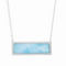 Caribbean Treasures Sterling Silver Rectangle Larimar Necklace - Image 1 of 2