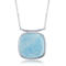 Caribbean Treasures Sterling Silver Square Shape Larimar Necklace - Image 1 of 3