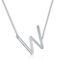 Bella Silver, Sterling Silver Sideways Initial Necklace - Silver - Image 1 of 2