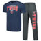 Concepts Sport Men's Charcoal/Navy Minnesota Twins Meter T-Shirt & Pants Sleep Set - Image 1 of 2