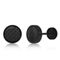 Metallo Stainless Steel 10mm Black Carbon Fiber Stud Earrings - Black Plated - Image 1 of 2