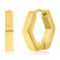 Metallo Stainless Steel Hexagon Hoop Earrings - Gold Plated - Image 1 of 2