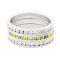 Sterling Silver Multi-Tonal Crystal Eternity Ring Set - Image 1 of 2