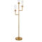 Hudson&Canal Basso 3-Light Torchiere Floor Lamp with Glass Shade - Image 1 of 5