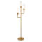 Hudson&Canal Basso 3-Light Torchiere Floor Lamp with Glass Shade - Image 3 of 5