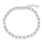 Bella Silver, Sterling Silver Polished & Rope Design Paperclip Bracelet - Image 1 of 2