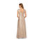 Adrianna Papell Metallic Foil Knit Draped Long Gown - Image 2 of 5
