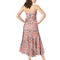 Womens Embroidered Midi Wrap Dress - Image 2 of 2