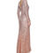 Petites Womens Mesh Sequined Evening Dress - Image 2 of 2