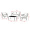 Inspired Home Railynn Outdoor Rattan Wicker 4pc Seating Group - Image 5 of 5