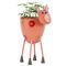 Morgan Hill Home Eclectic Pink Metal Planter - Image 1 of 5