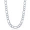 Links of Italy Sterling Silver 8.6mm Figaro Chain - Rhodium Plated - Image 1 of 2