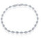 Links of Italy Sterling Silver 4mm Puffed Marina Anklet - Rhodium Plated - Image 1 of 2