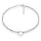 Bella Silver Sterling Silver Double Strand Brought Together W/ Open Heart Anklet - Image 1 of 2