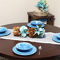 Studio California Mauna 12 Piece Melamine Dinnerware Set in Blue Crackle Look De - Image 2 of 5