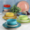 Elama Sebastian 18 Piece Double Bowl Stoneware Dinnerware Set in Assorted Colors - Image 5 of 5