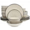 Elama Gia 24 Piece Round Stoneware Dinnerware Set in Cream - Image 1 of 5