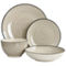 Elama Gia 24 Piece Round Stoneware Dinnerware Set in Cream - Image 2 of 5