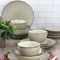 Elama Gia 24 Piece Round Stoneware Dinnerware Set in Cream - Image 5 of 5