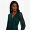 BETSY & ADAM LONG LONG SLEEVE METALLIC KNIT VNECK GOWN - Image 3 of 4