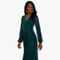 BETSY & ADAM LONG LONG SLEEVE METALLIC KNIT VNECK GOWN - Image 4 of 4