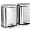 Elama 3 Piece 50 Liter and 5 Liter Stainless Steel Step Trash Bin Combo Set with - Image 3 of 5