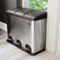 Elama 3 Section 15 Liter/4 Gallon Each Section Trash and Recycling Step Bin - Image 5 of 5