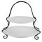 Gibson Elite Splendid Grace 2 Tiered Serving Set with Metal Rack in  White - Image 1 of 5